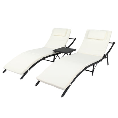 Folding Bed Three-Piece Set-Black Four Lines - Furniture - Quality Life