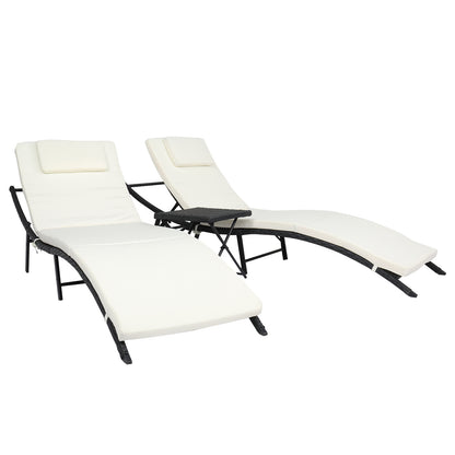 Folding Bed Three-Piece Set-Black Four Lines - Furniture - Quality Life