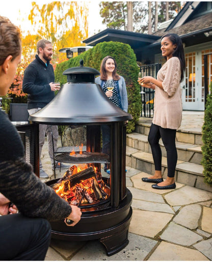 Garden Metal Outdoor heating furnace for backyard 2 in 1 Fire Pit for Outdoor - Decoration - Quality Life