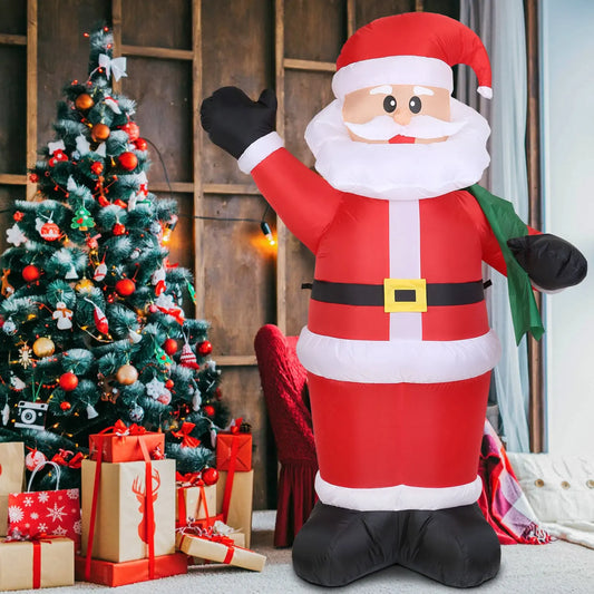 Giant 6.4ft Inflatable Santa Claus with LED Lights - Waterproof Outdoor Christmas Decoration - Decoration - Quality Life