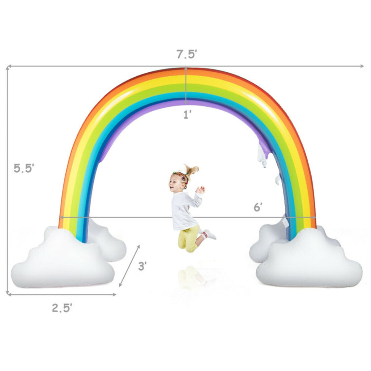 Inflatable rainbow spray water park toy - Decoration - Quality Life