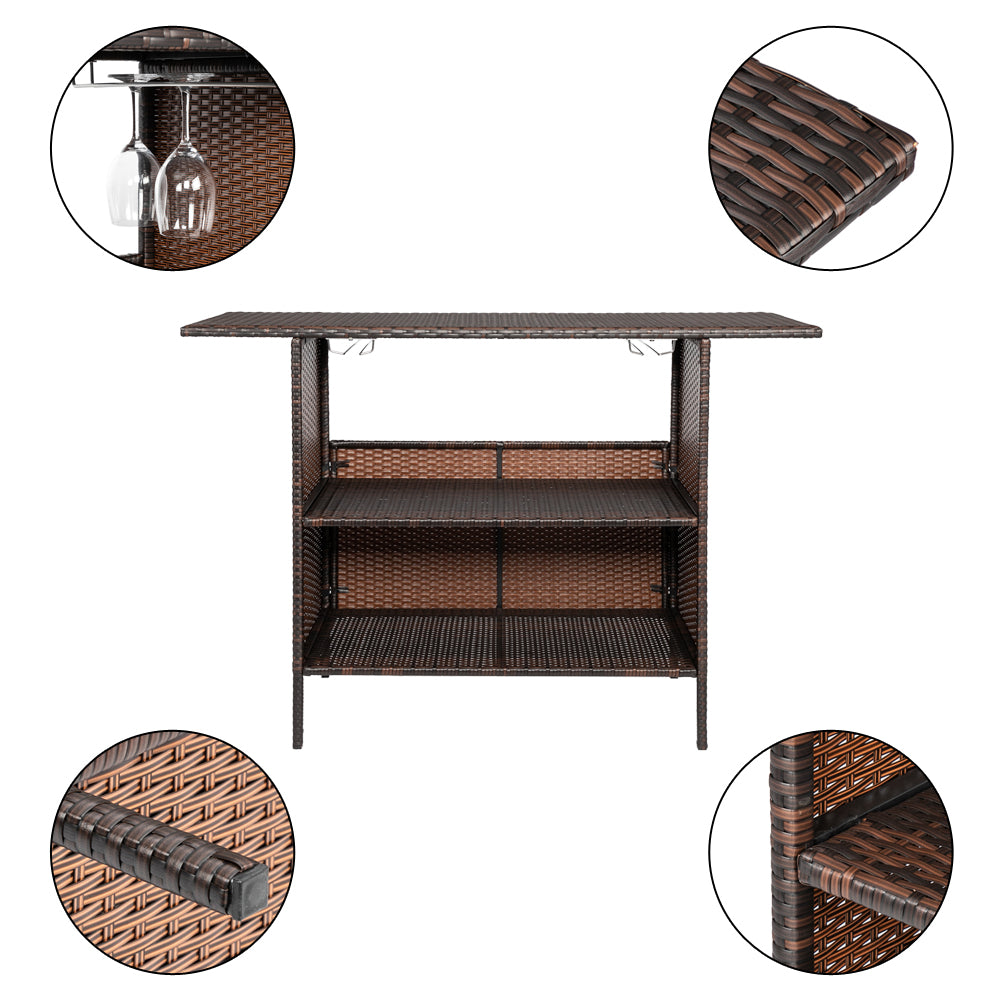 Modern Stylish And Beautiful Bar Table Brown Gradient - Furniture - Quality Life