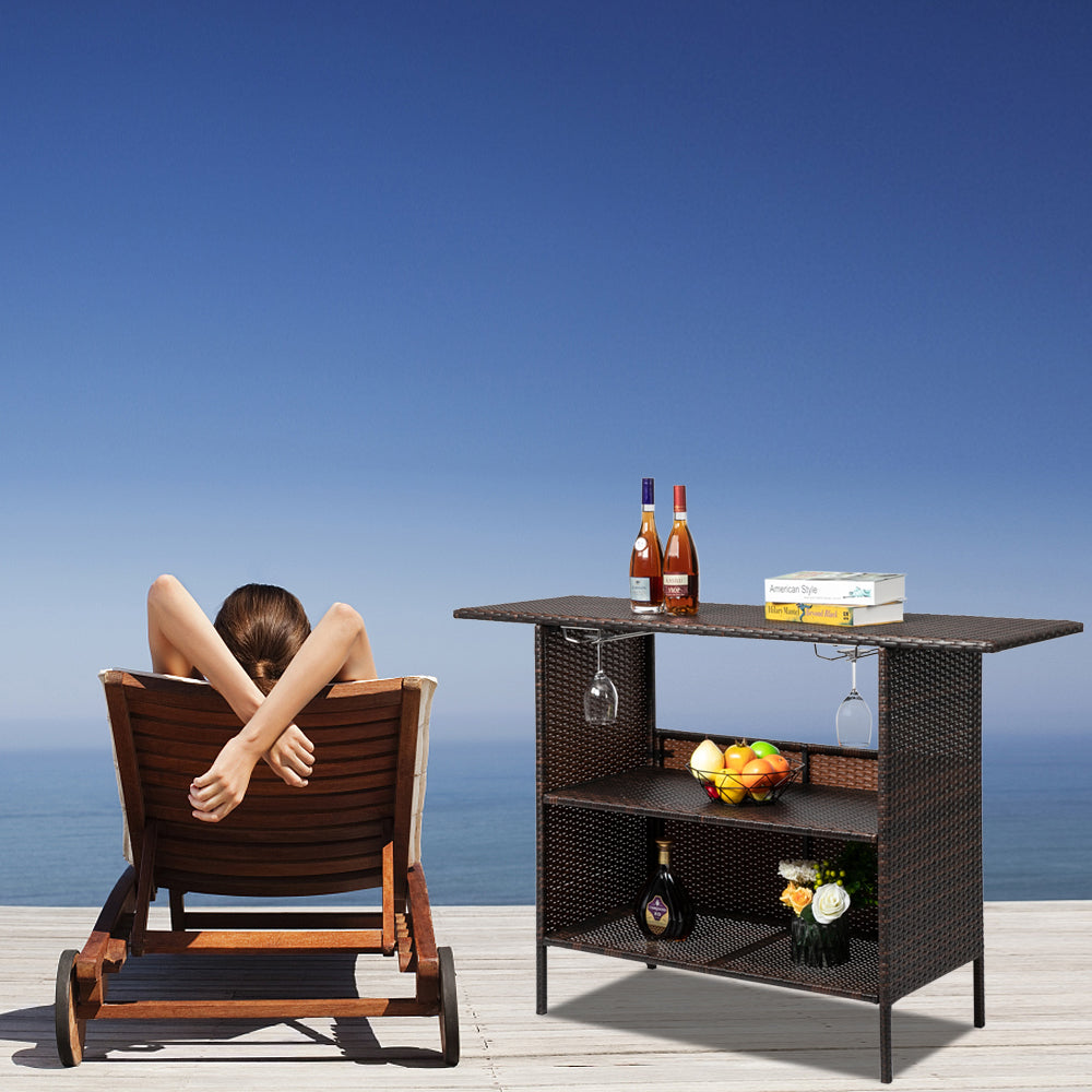 Modern Stylish And Beautiful Bar Table Brown Gradient - Furniture - Quality Life