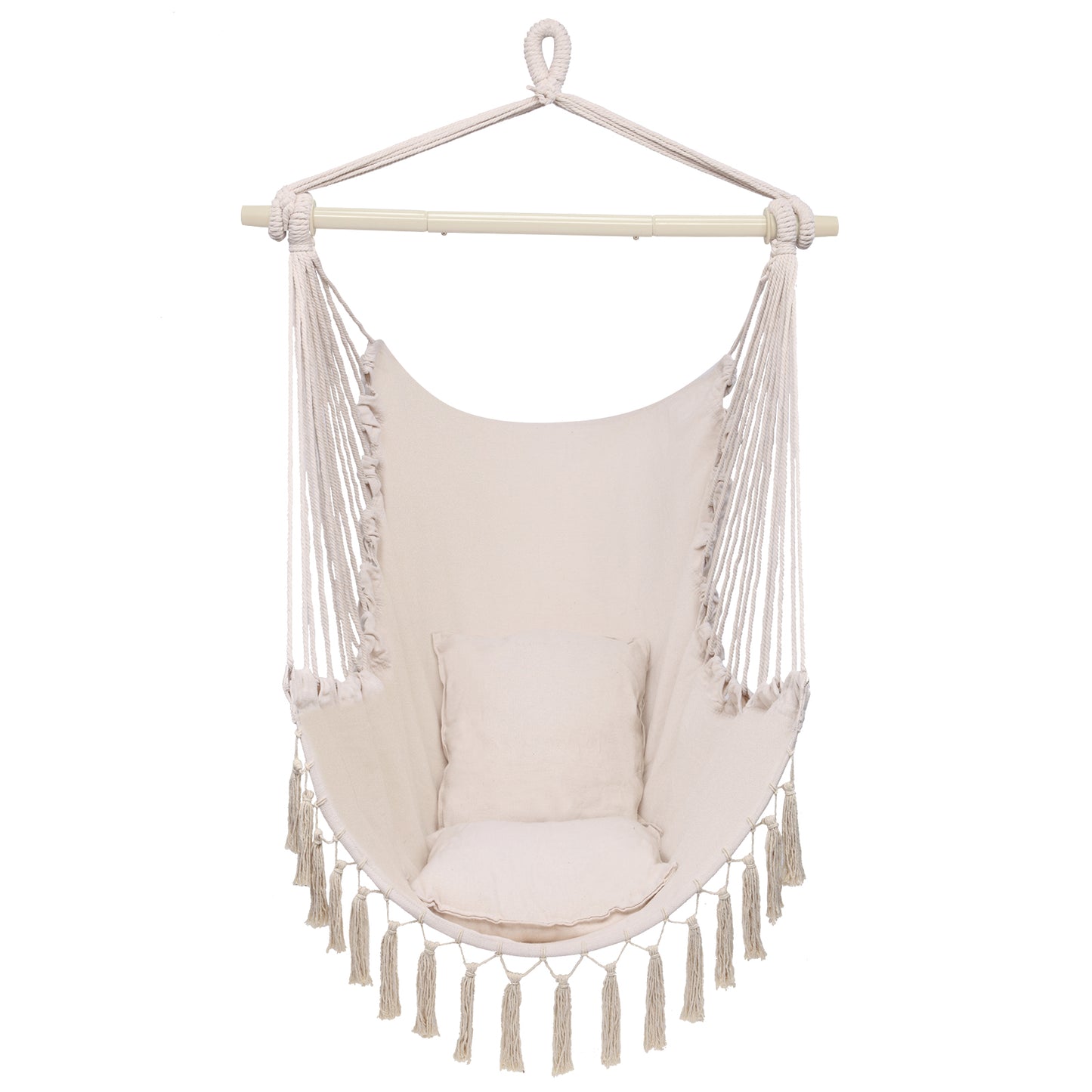 Pillow Tassel Hanging Chair Beige - Decoration - Quality Life