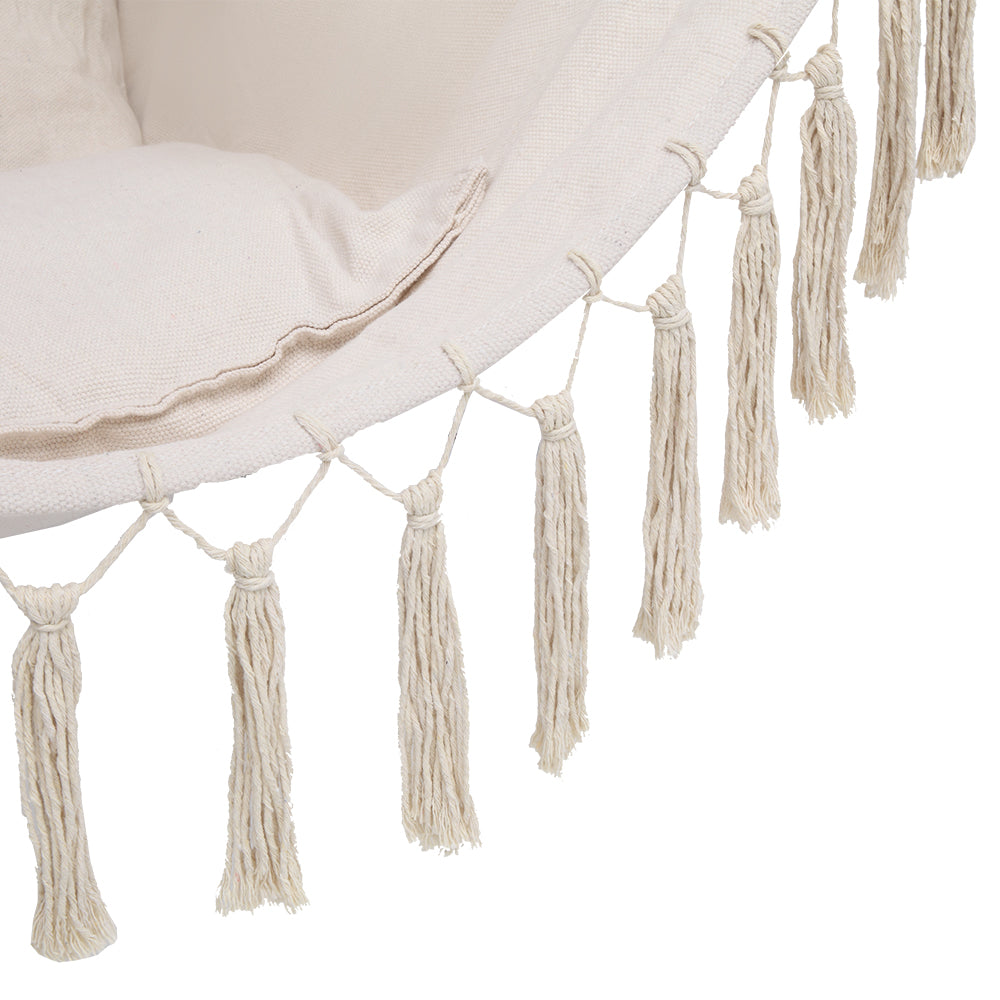 Pillow Tassel Hanging Chair Beige - Decoration - Quality Life