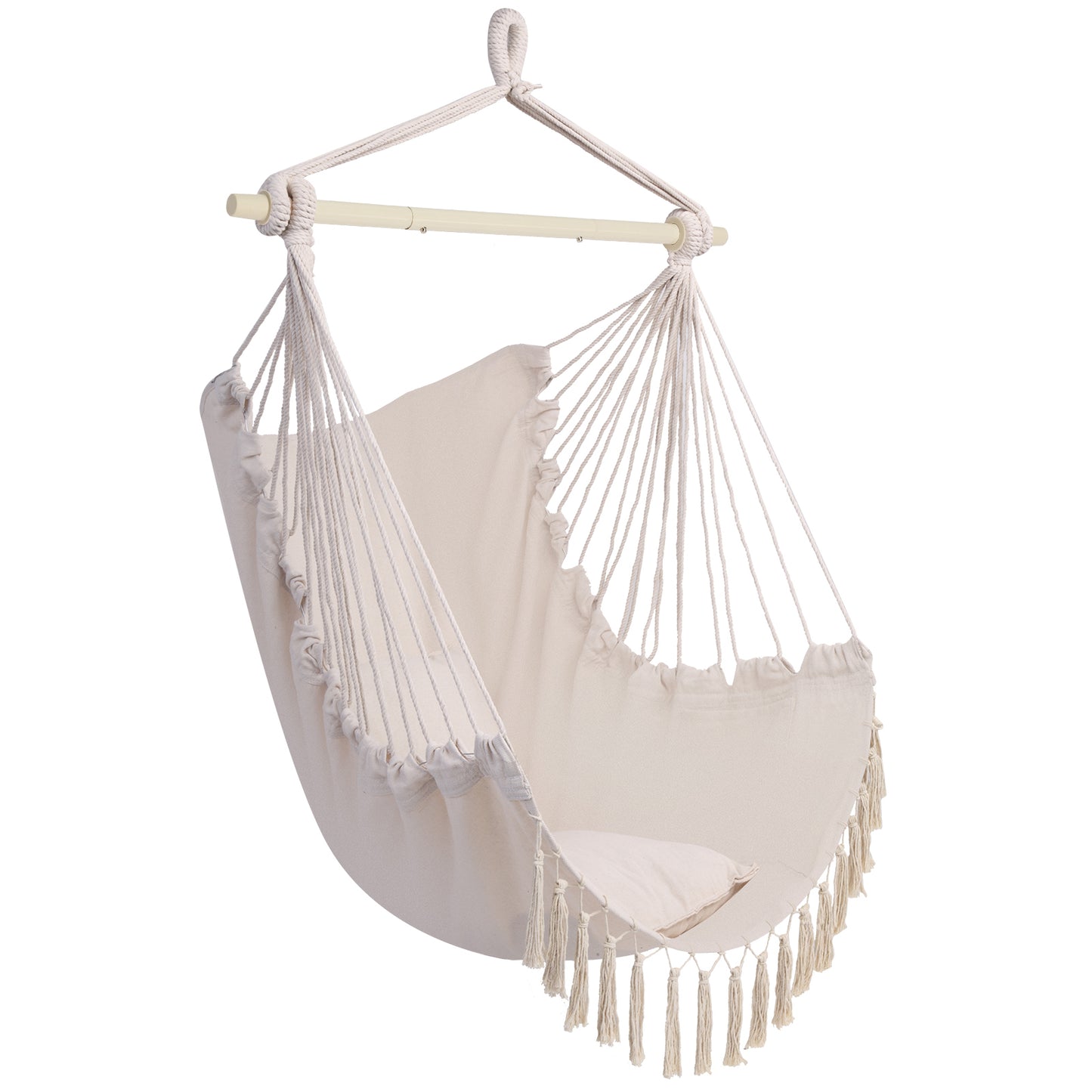 Pillow Tassel Hanging Chair Beige - Decoration - Quality Life