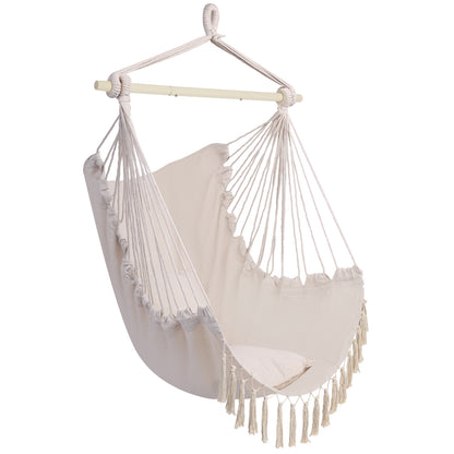 Pillow Tassel Hanging Chair Beige - Decoration - Quality Life