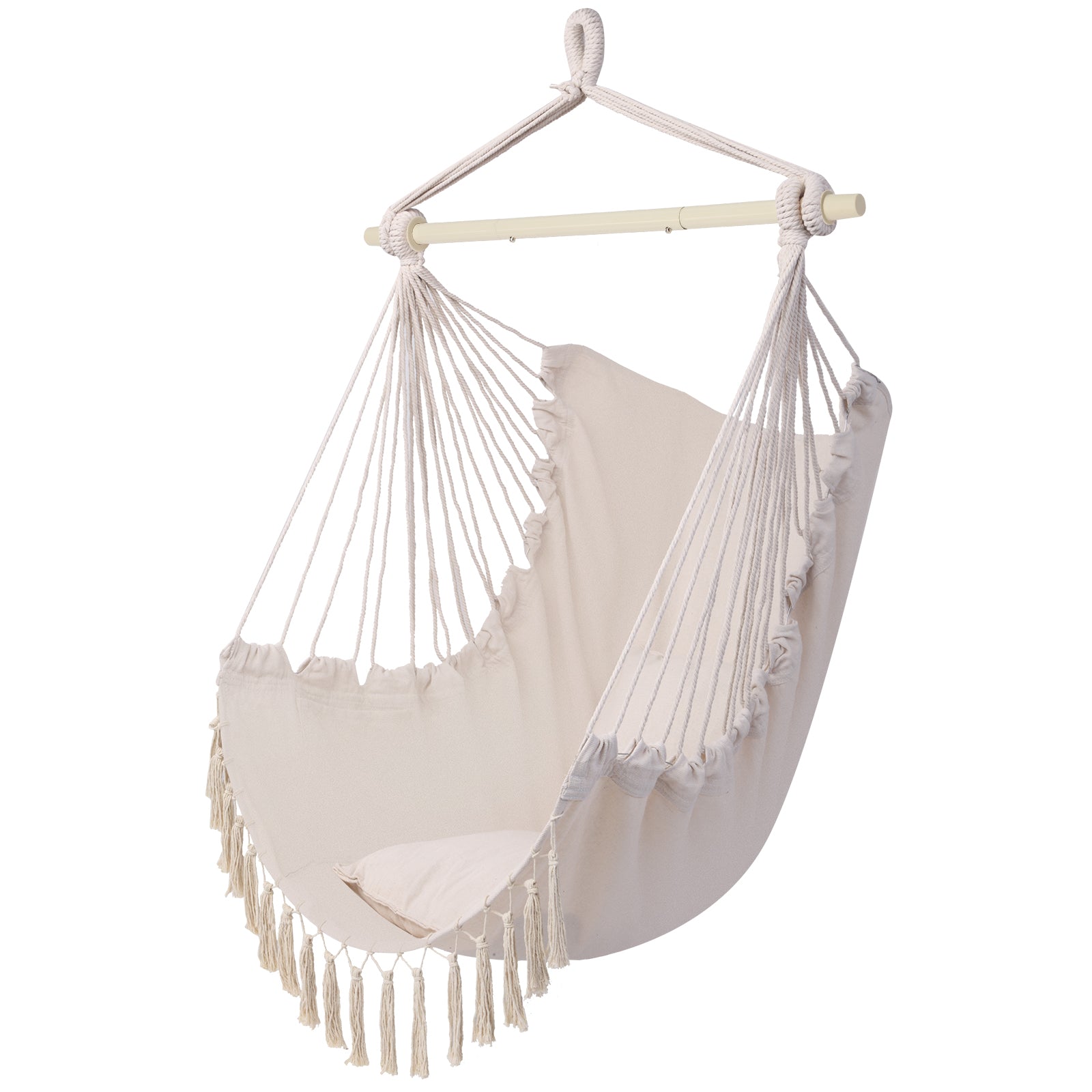 Pillow Tassel Hanging Chair Beige - Decoration - Quality Life