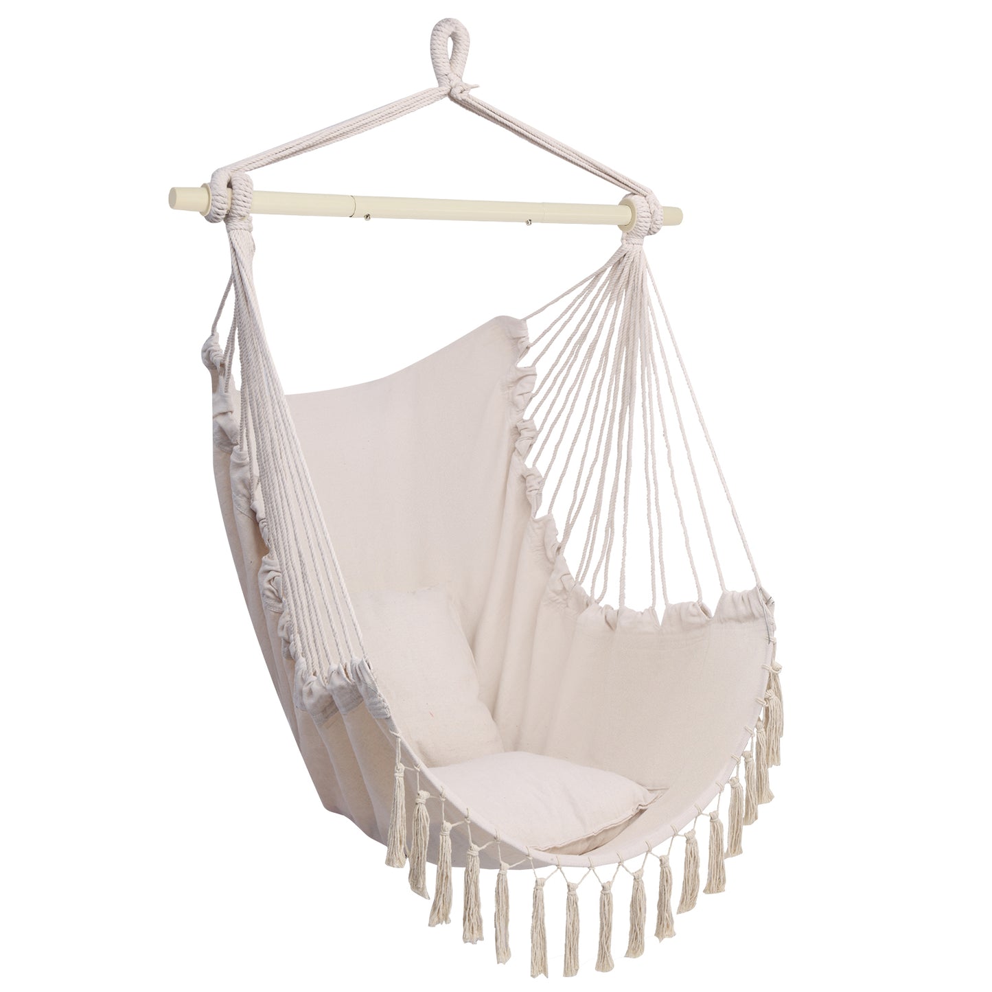 Pillow Tassel Hanging Chair Beige - Decoration - Quality Life