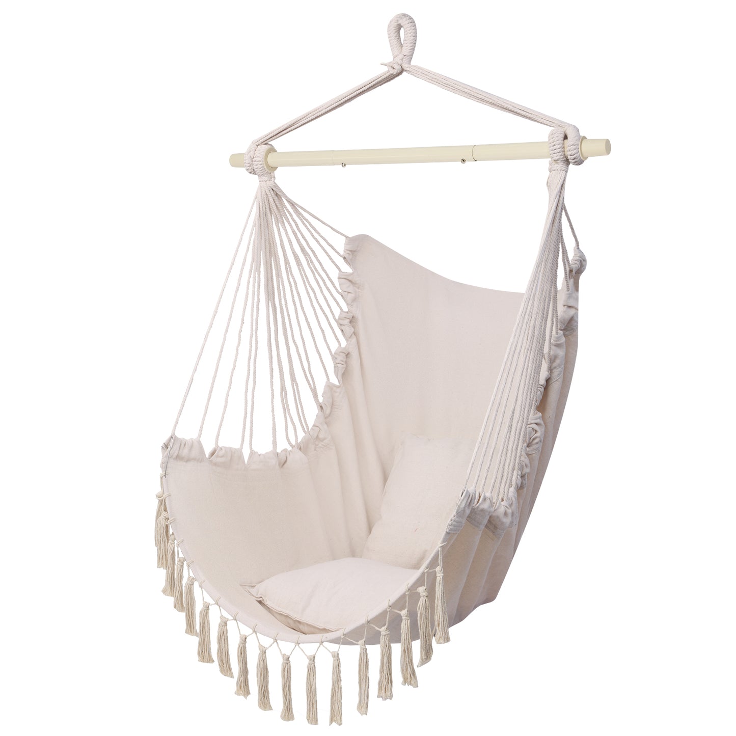 Pillow Tassel Hanging Chair Beige - Decoration - Quality Life