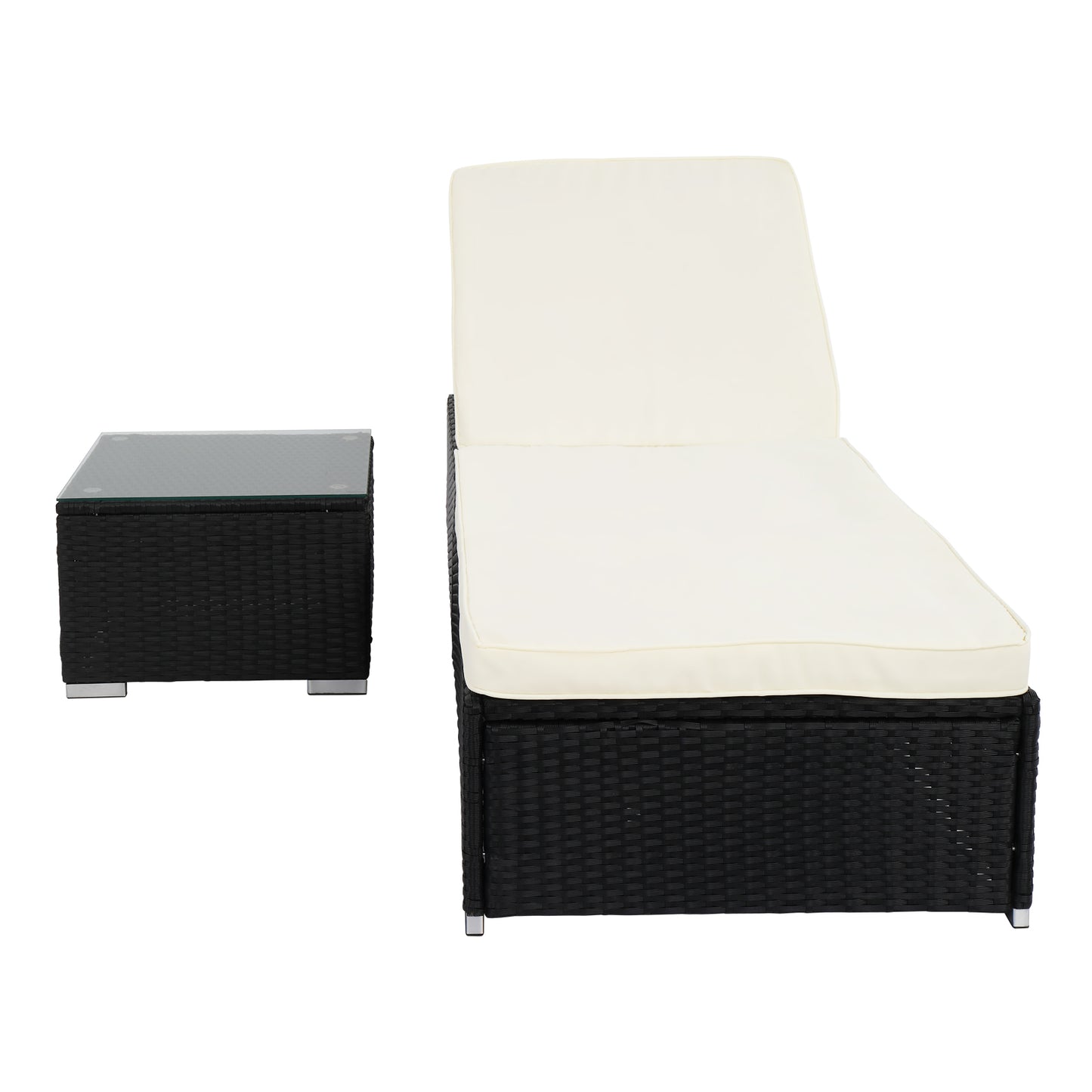 Three-Piece Flat Bed Black Four-Wire - Furniture - Quality Life